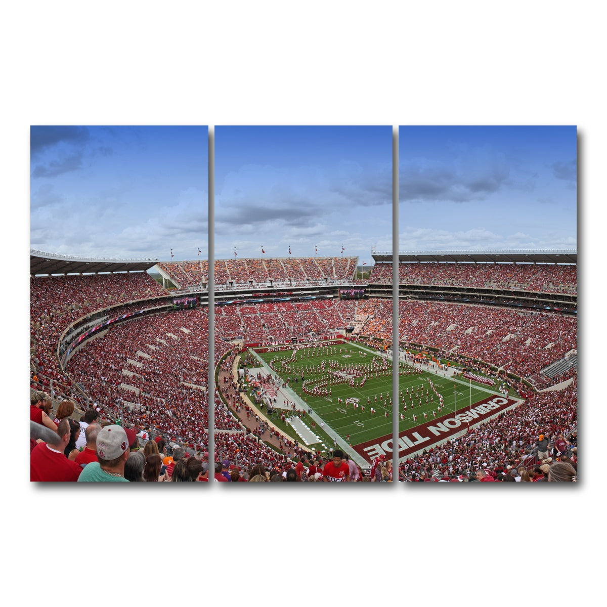 AUTO-MOCKUP WHITE | Bryant Denny Stadium | 3 Piece | Gallery Wrap Canvas | group=12x24