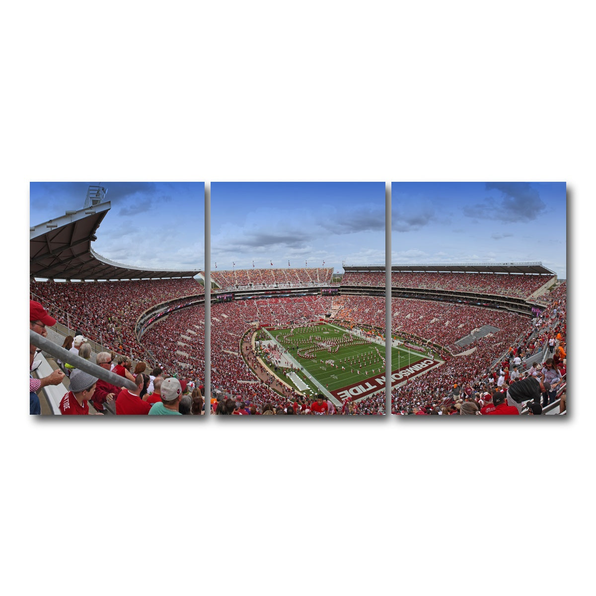 AUTO-MOCKUP WHITE | Bryant Denny Stadium | 3 Piece | Gallery Wrap Canvas | group=18x24