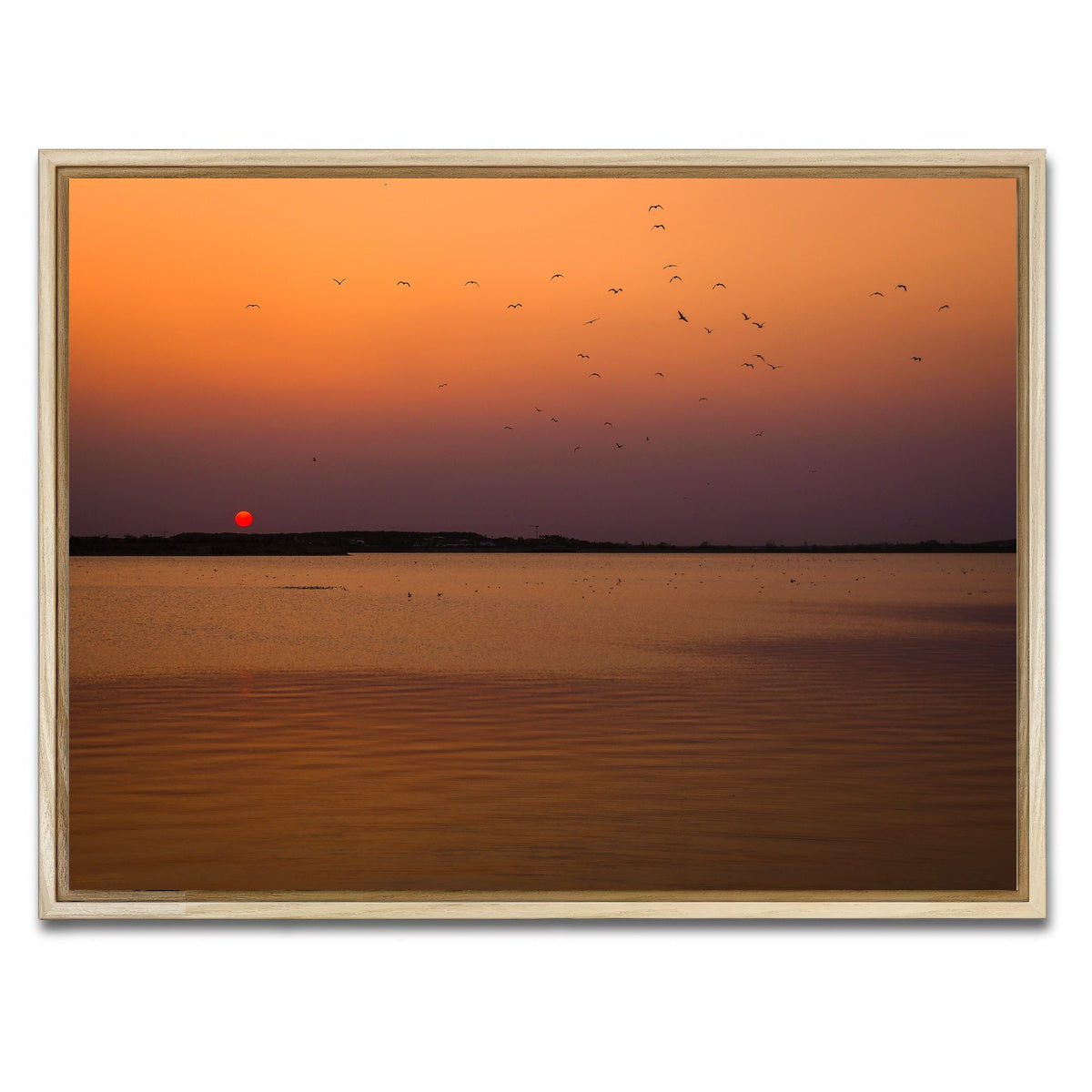 AUTO-MOCKUP WHITE | Bucharest Sunset 11 | 1 Piece | Natural Framed Canvas | group=4x3