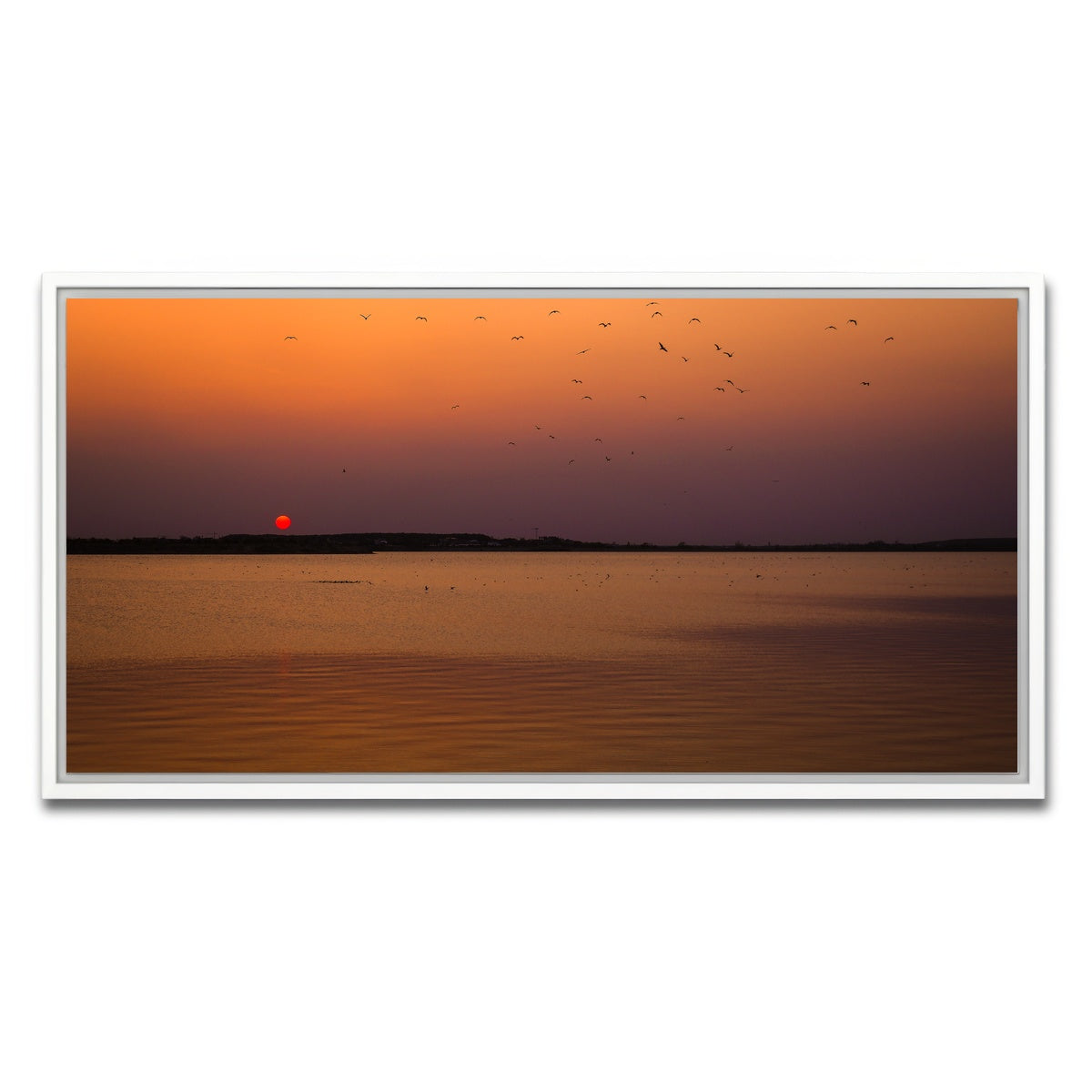 AUTO-MOCKUP WHITE | Bucharest Sunset 11 | 1 Piece | White Framed Canvas | group=2x1