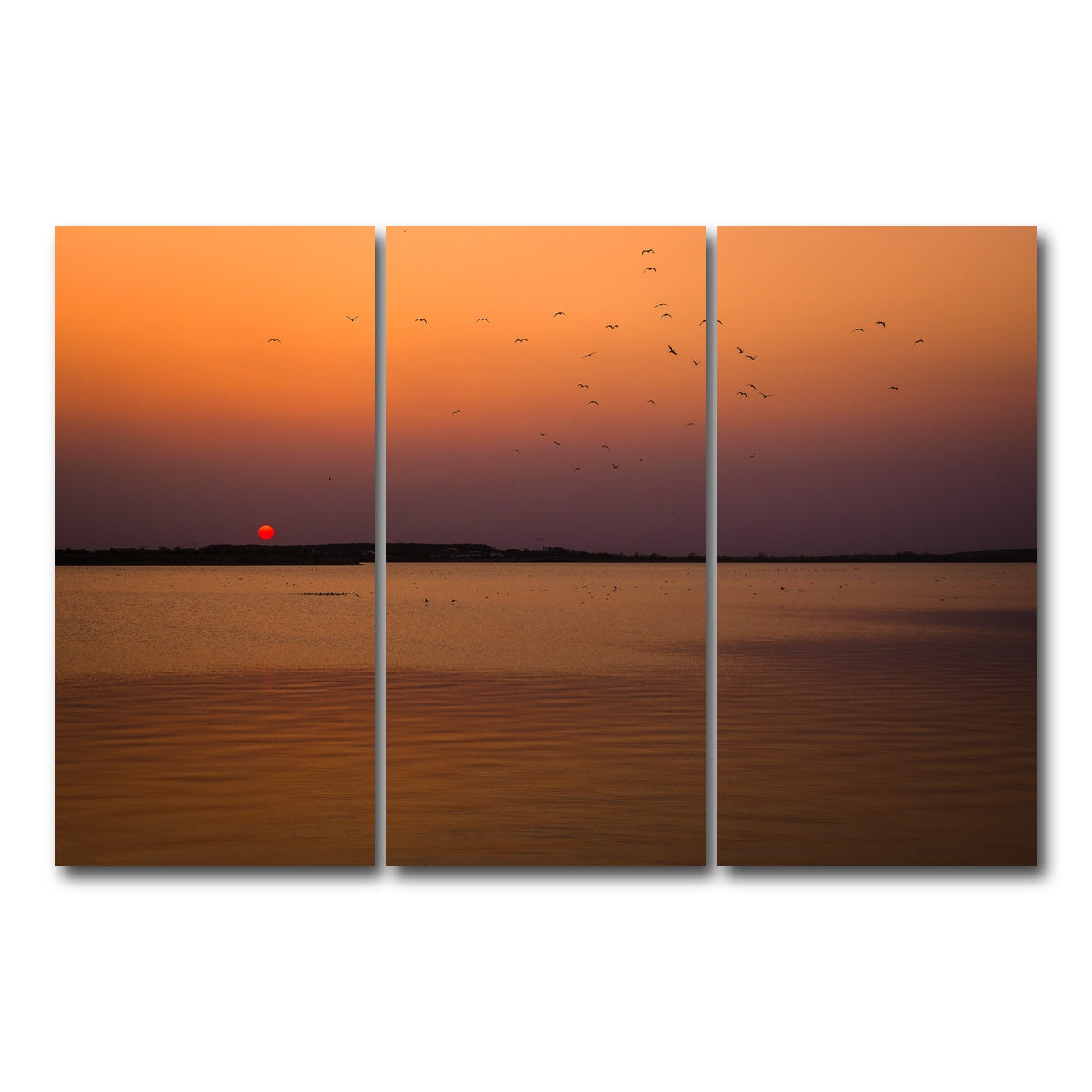 AUTO-MOCKUP WHITE | Bucharest Sunset 11 | 3 Piece | Gallery Wrap Canvas | group=12x24
