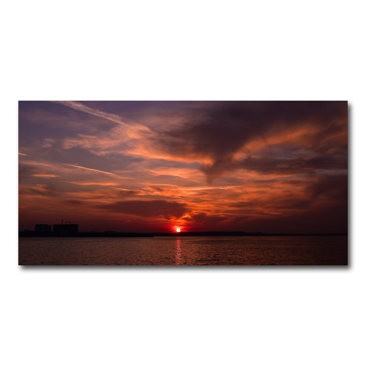 AUTO-MOCKUP WHITE | Bucharest Sunset 1 | 1 Piece | Gallery Wrap Canvas | group=2x1