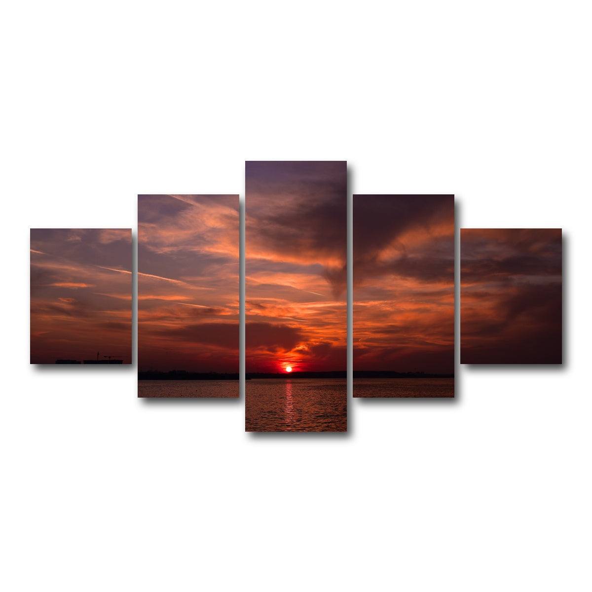 AUTO-MOCKUP WHITE | Bucharest Sunset 1 | 5 Piece | Gallery Wrap Canvas | group=5_short
