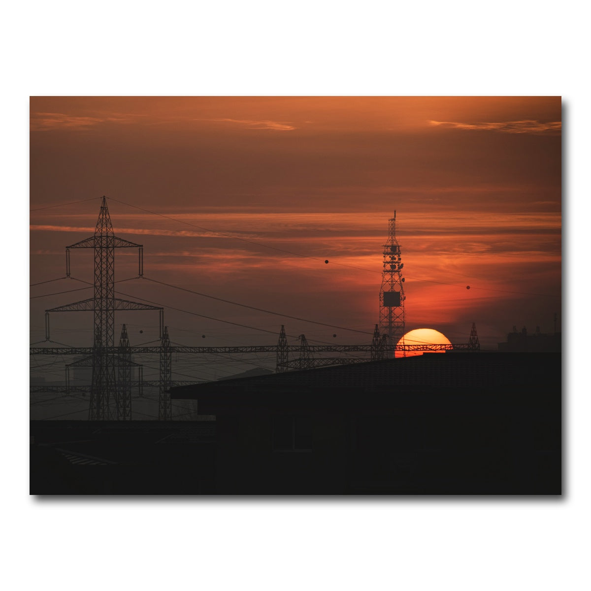 AUTO-MOCKUP WHITE | Bucharest Sunset 2 | 1 Piece | Gallery Wrap Canvas | group=4x3