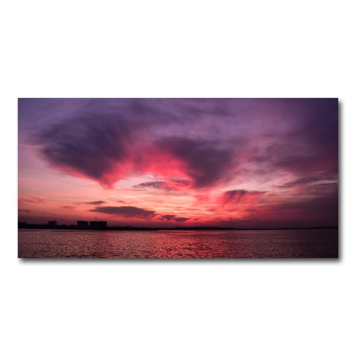 AUTO-MOCKUP WHITE | Bucharest Sunset 5 | 1 Piece | Gallery Wrap Canvas | group=2x1