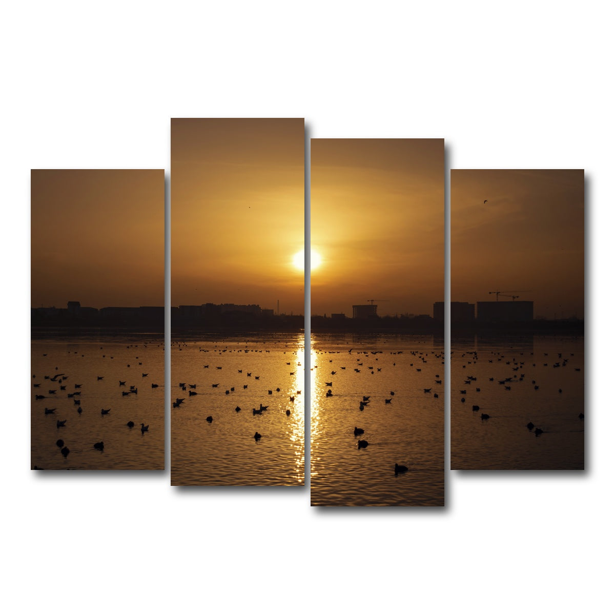 AUTO-MOCKUP WHITE | Bucharest Sunset 7 | 4 Piece | Gallery Wrap Canvas | group=4_normal