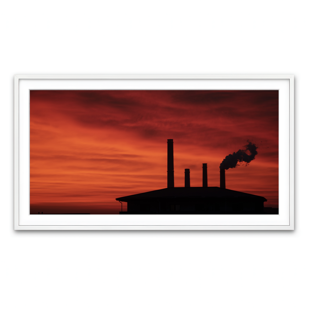 Framed Print 2x1 White