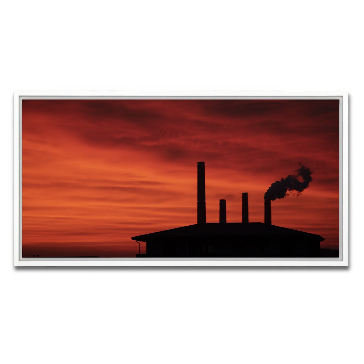 AUTO-MOCKUP WHITE | Bucharest Sunset 8 | 1 Piece | White Framed Canvas | group=2x1