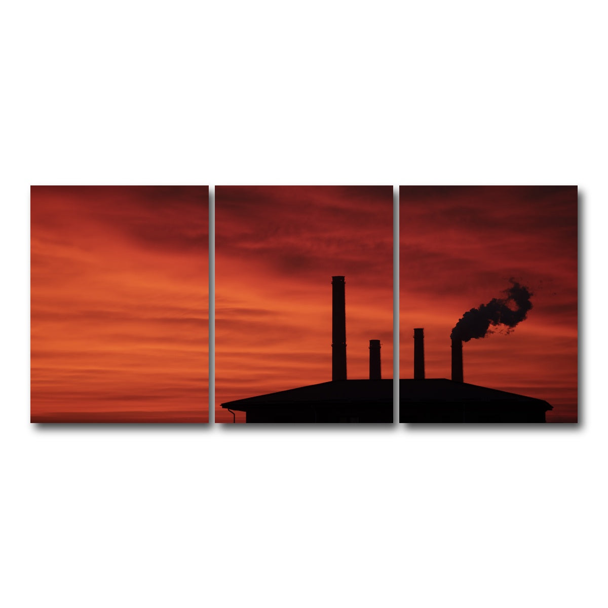 AUTO-MOCKUP WHITE | Bucharest Sunset 8 | 3 Piece | Gallery Wrap Canvas | group=18x24