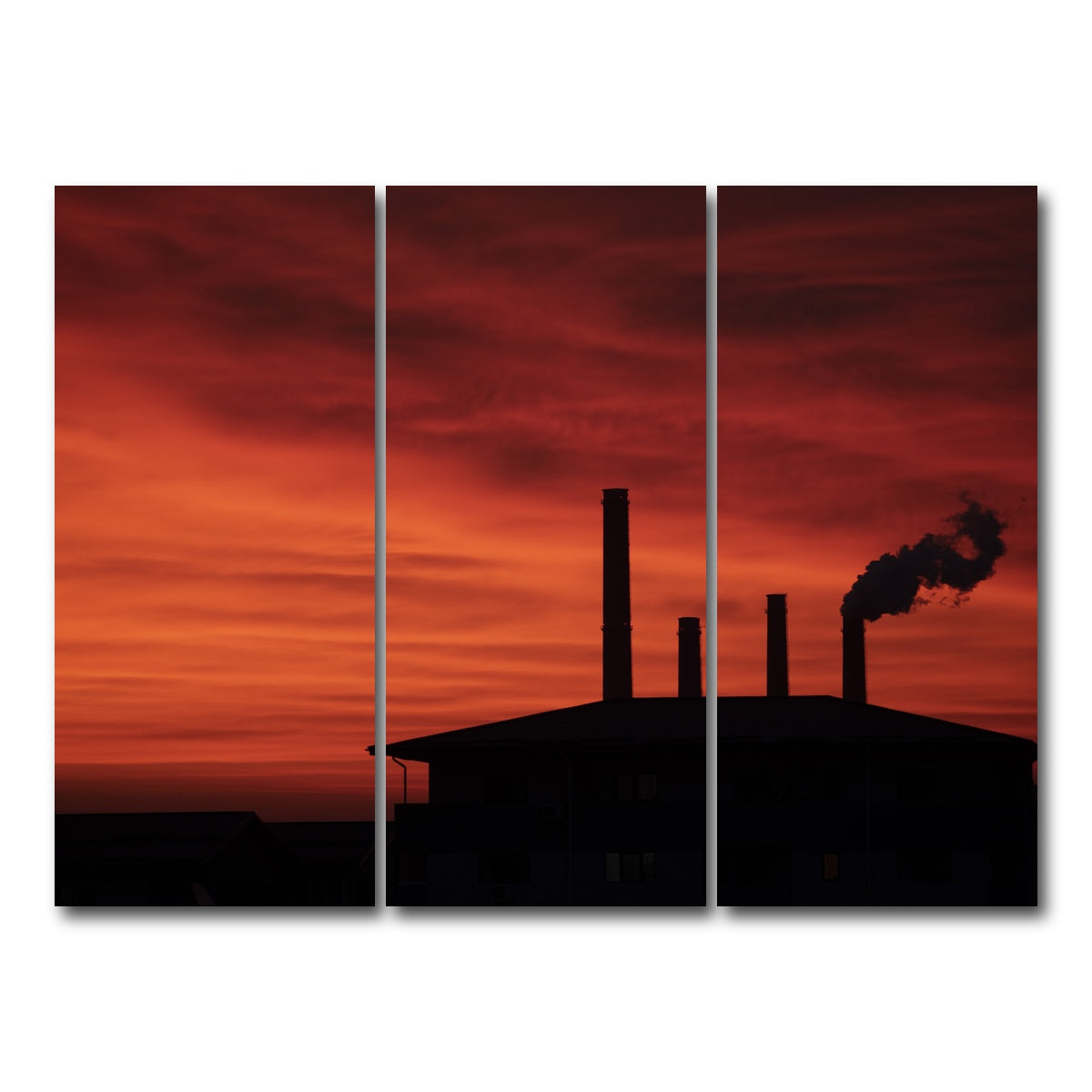 AUTO-MOCKUP WHITE | Bucharest Sunset 8 | 3 Piece | Gallery Wrap Canvas | group=8x18