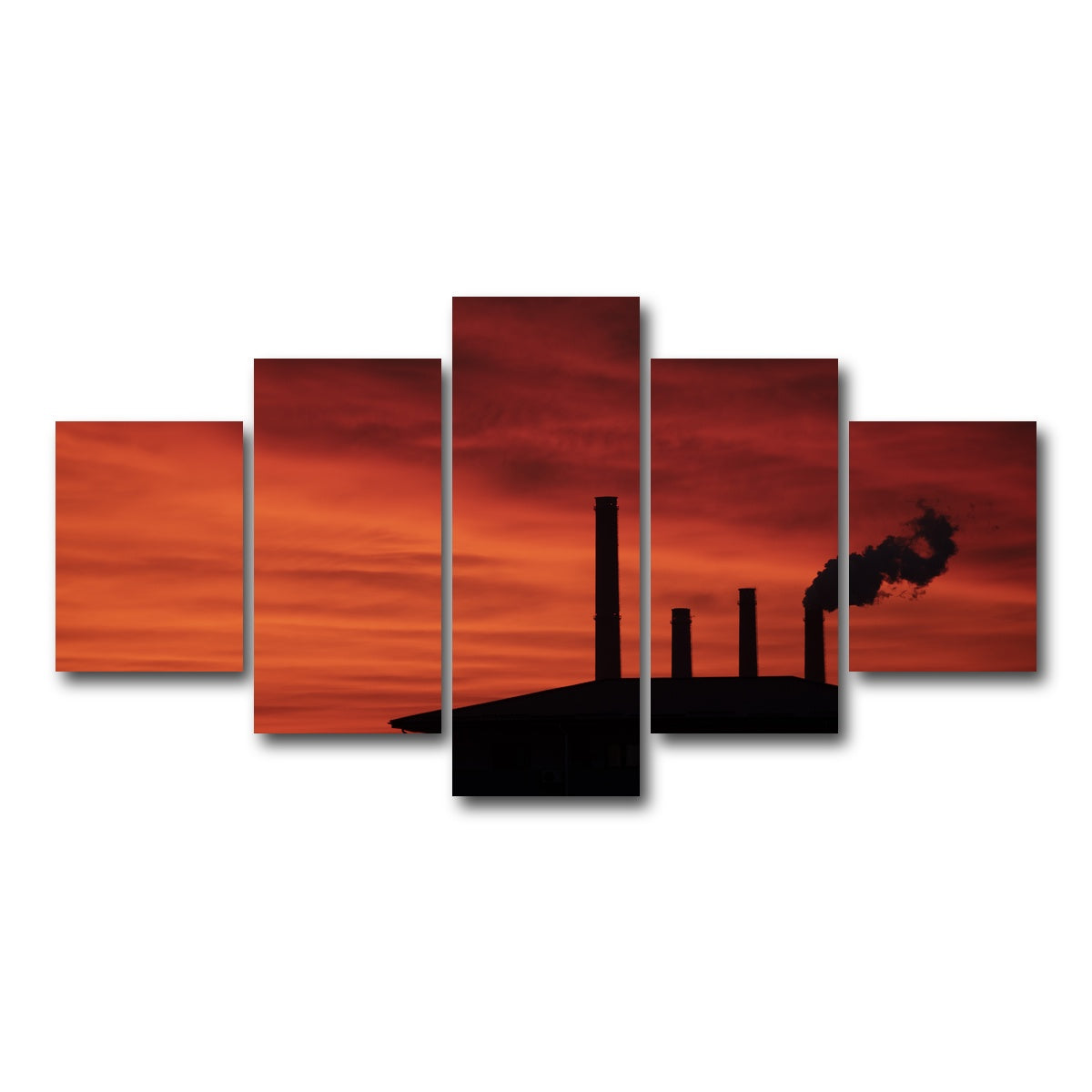 AUTO-MOCKUP WHITE | Bucharest Sunset 8 | 5 Piece | Gallery Wrap Canvas | group=5_short