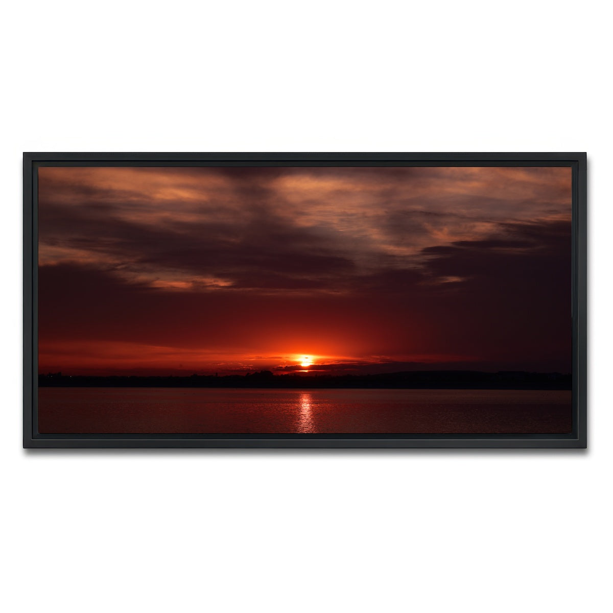 AUTO-MOCKUP WHITE | Bucharest Sunset 9 | 1 Piece | Black Framed Canvas | group=2x1