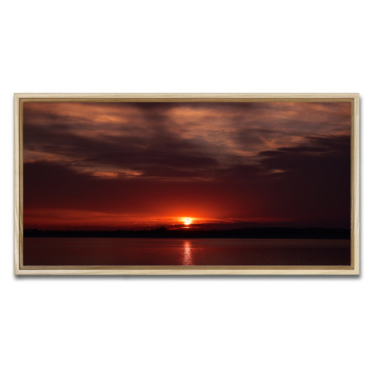 AUTO-MOCKUP WHITE | Bucharest Sunset 9 | 1 Piece | Natural Framed Canvas | group=2x1