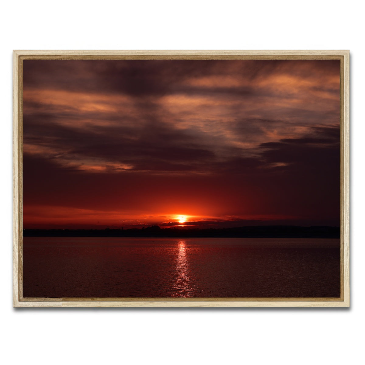 AUTO-MOCKUP WHITE | Bucharest Sunset 9 | 1 Piece | Natural Framed Canvas | group=4x3