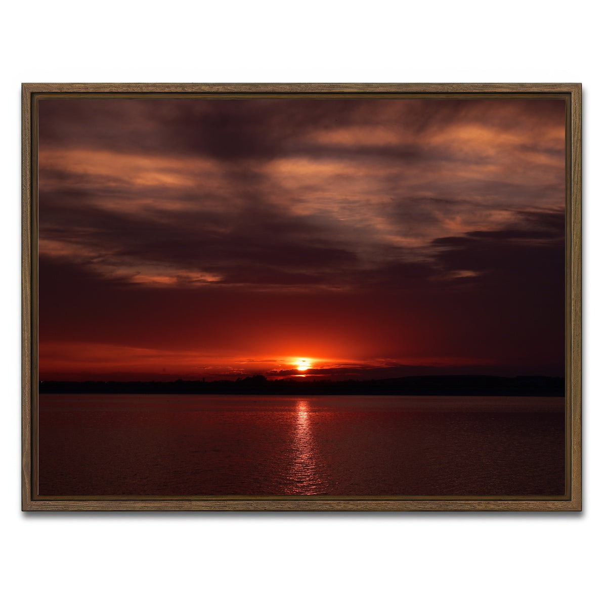 AUTO-MOCKUP WHITE | Bucharest Sunset 9 | 1 Piece | Walnut Framed Canvas | group=4x3