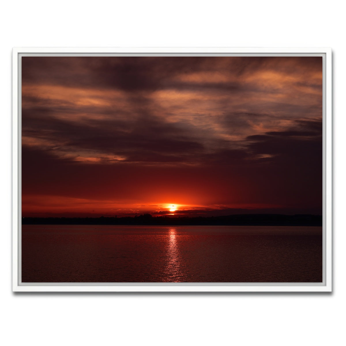 AUTO-MOCKUP WHITE | Bucharest Sunset 9 | 1 Piece | White Framed Canvas | group=4x3