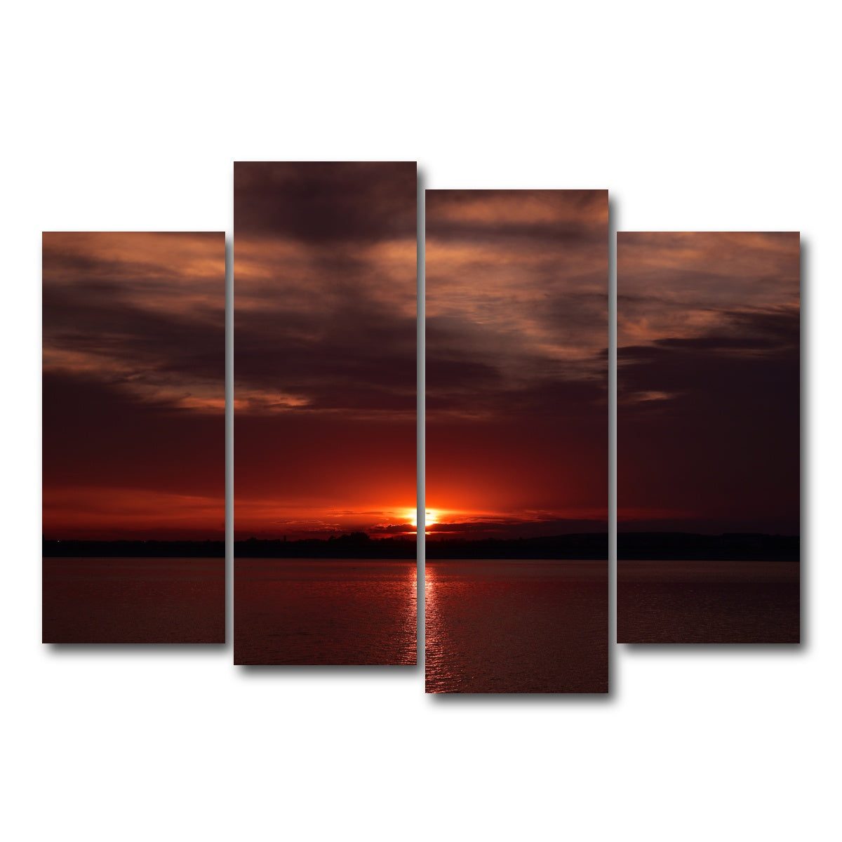 AUTO-MOCKUP WHITE | Bucharest Sunset 9 | 4 Piece | Gallery Wrap Canvas | group=4_normal
