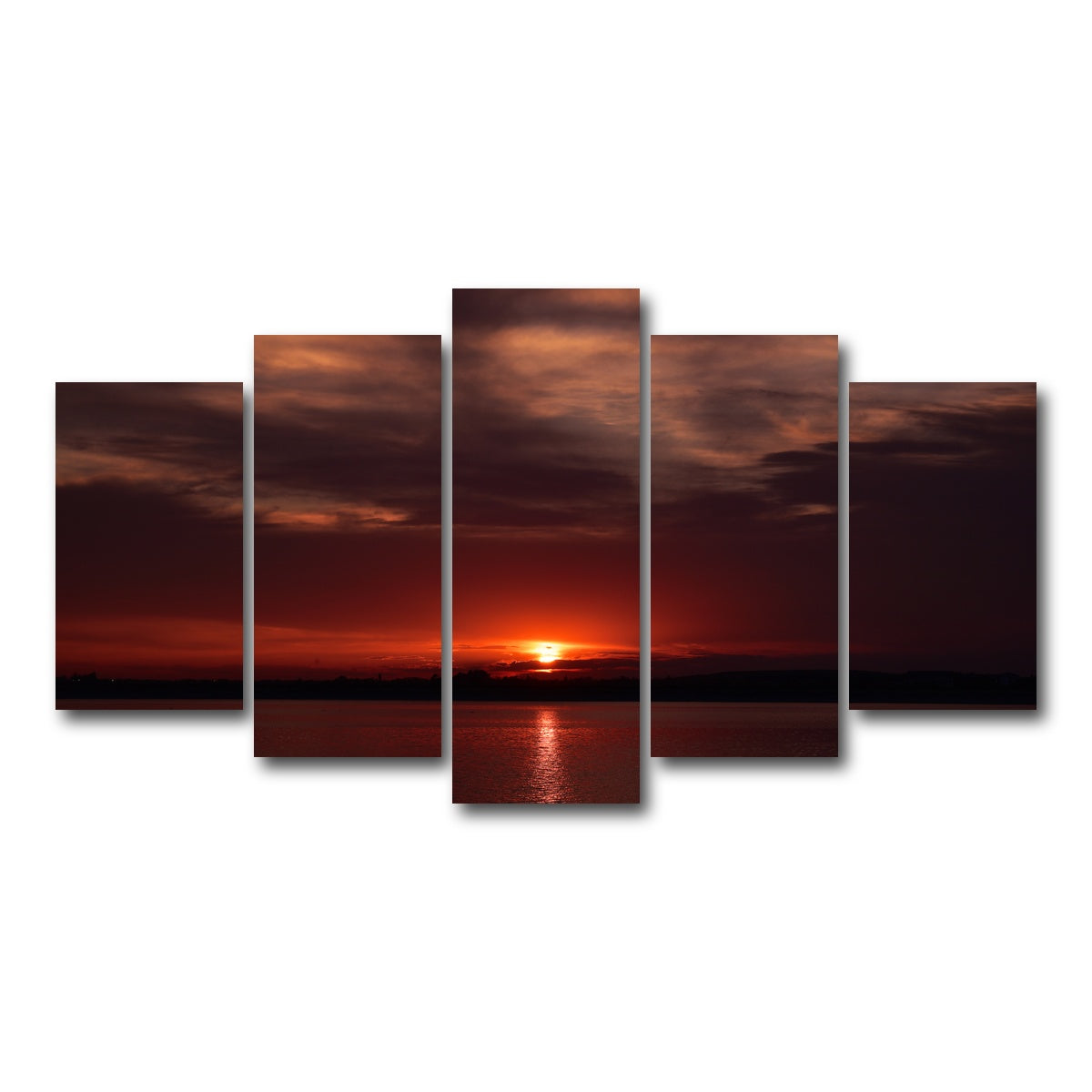 AUTO-MOCKUP WHITE | Bucharest Sunset 9 | 5 Piece | Gallery Wrap Canvas | group=5_normal