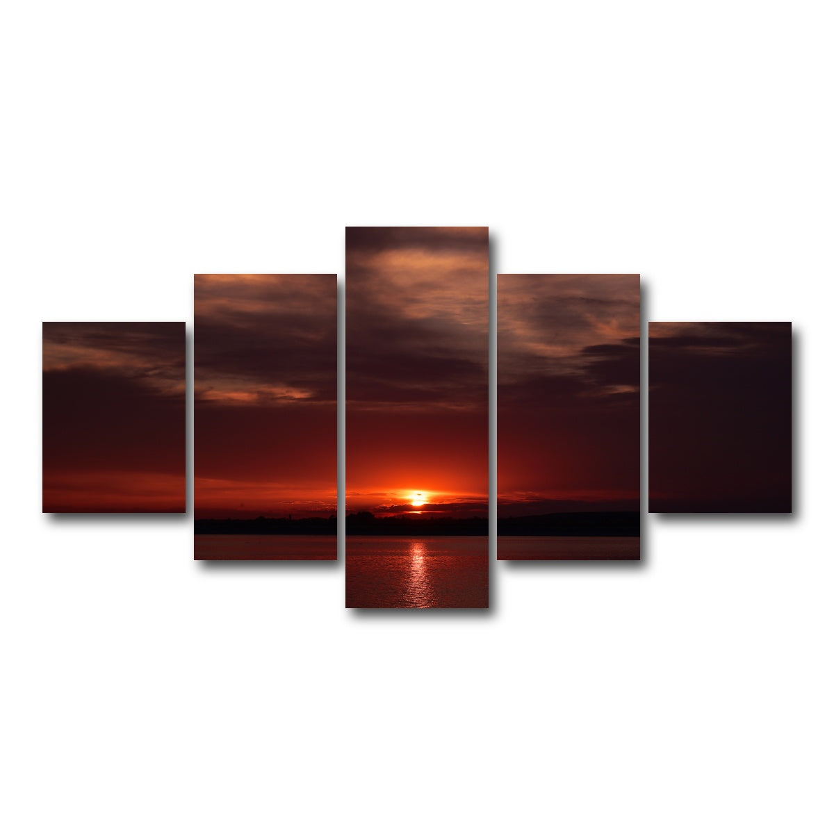 AUTO-MOCKUP WHITE | Bucharest Sunset 9 | 5 Piece | Gallery Wrap Canvas | group=5_short