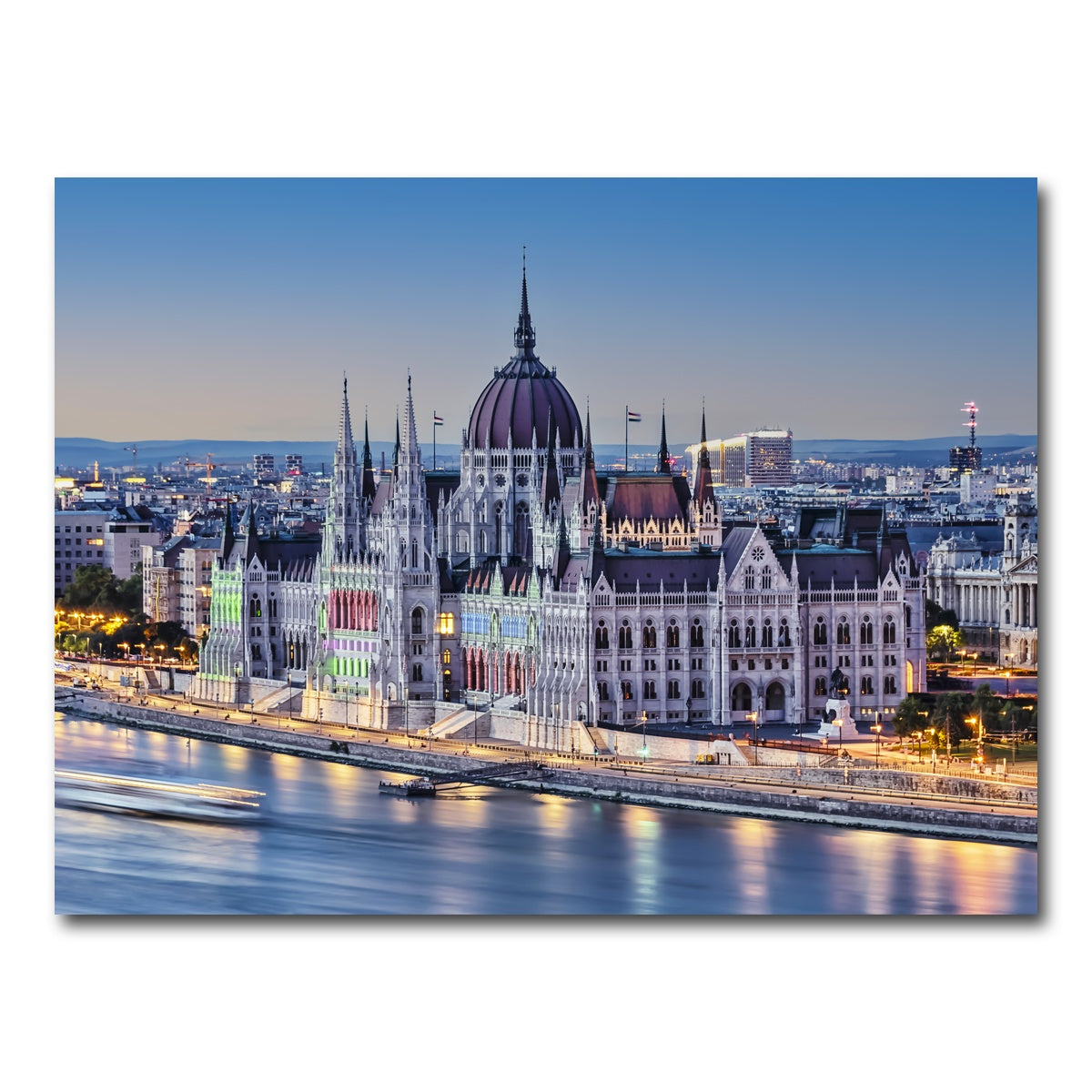 AUTO-MOCKUP WHITE | Budapest Sunset | 1 Piece | Gallery Wrap Canvas | group=4x3
