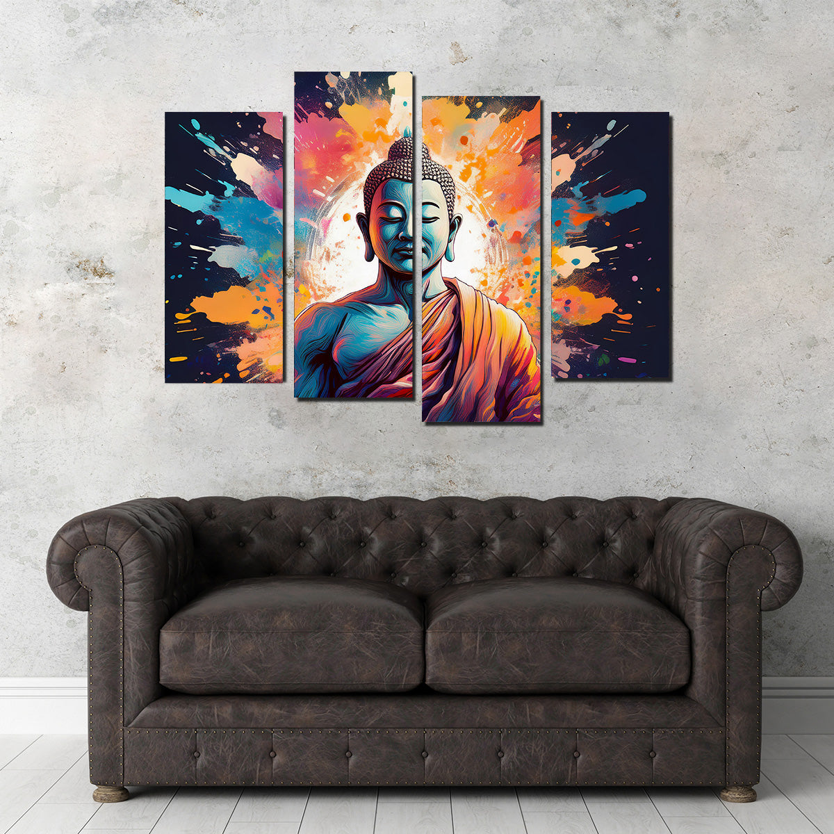 Buddha Color Splash Wall Art