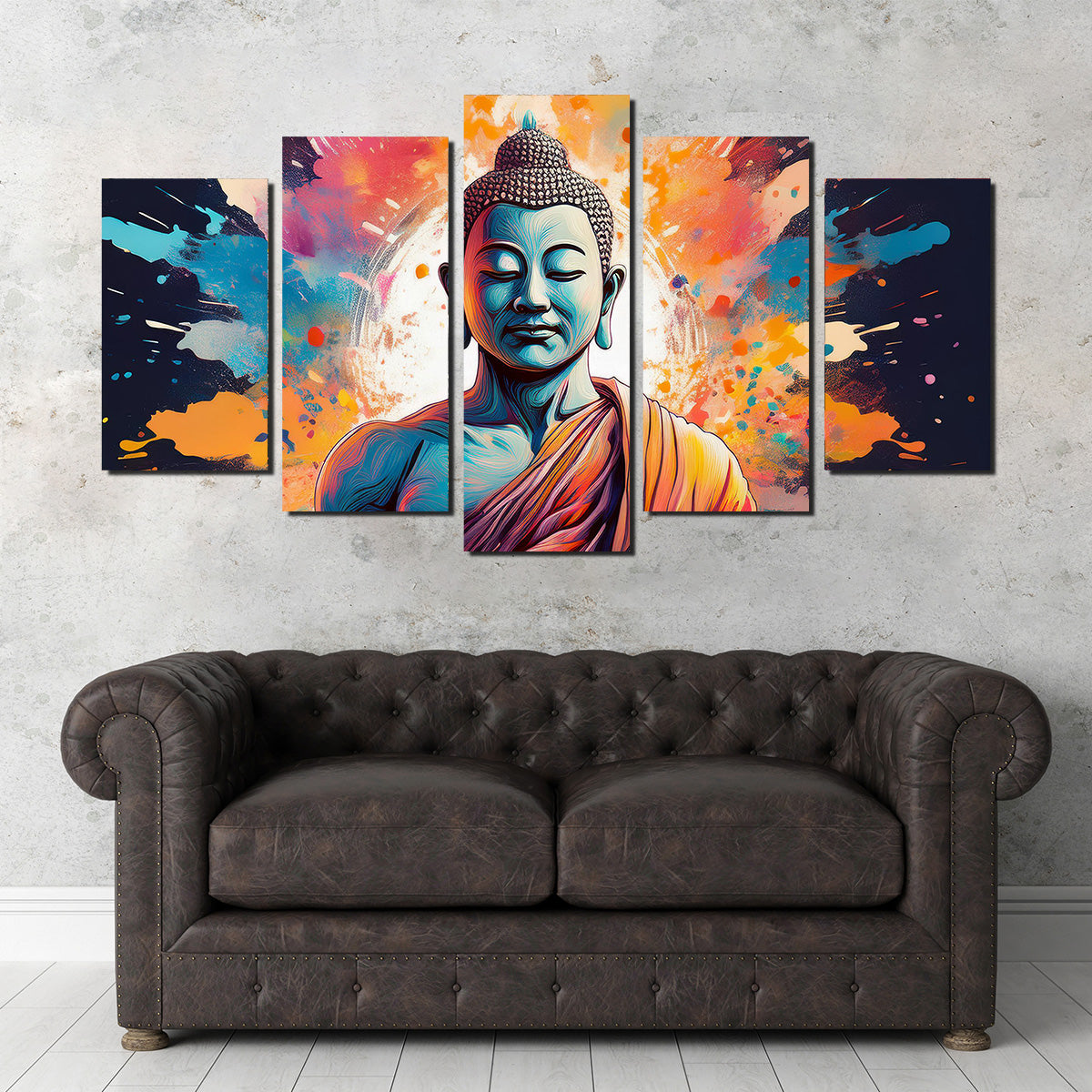 Buddha Color Splash Wall Art