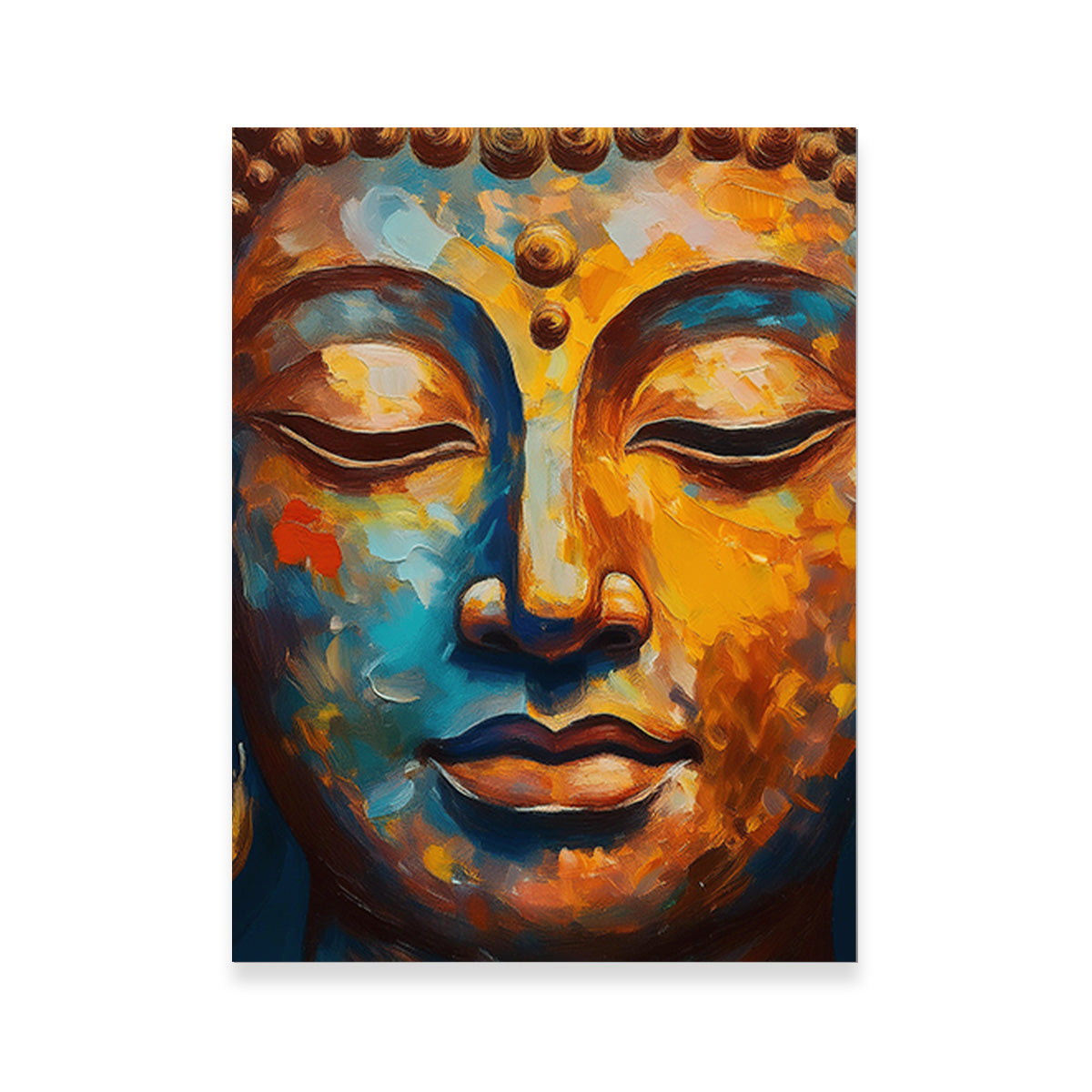 Buddha Face Painting Wall Art