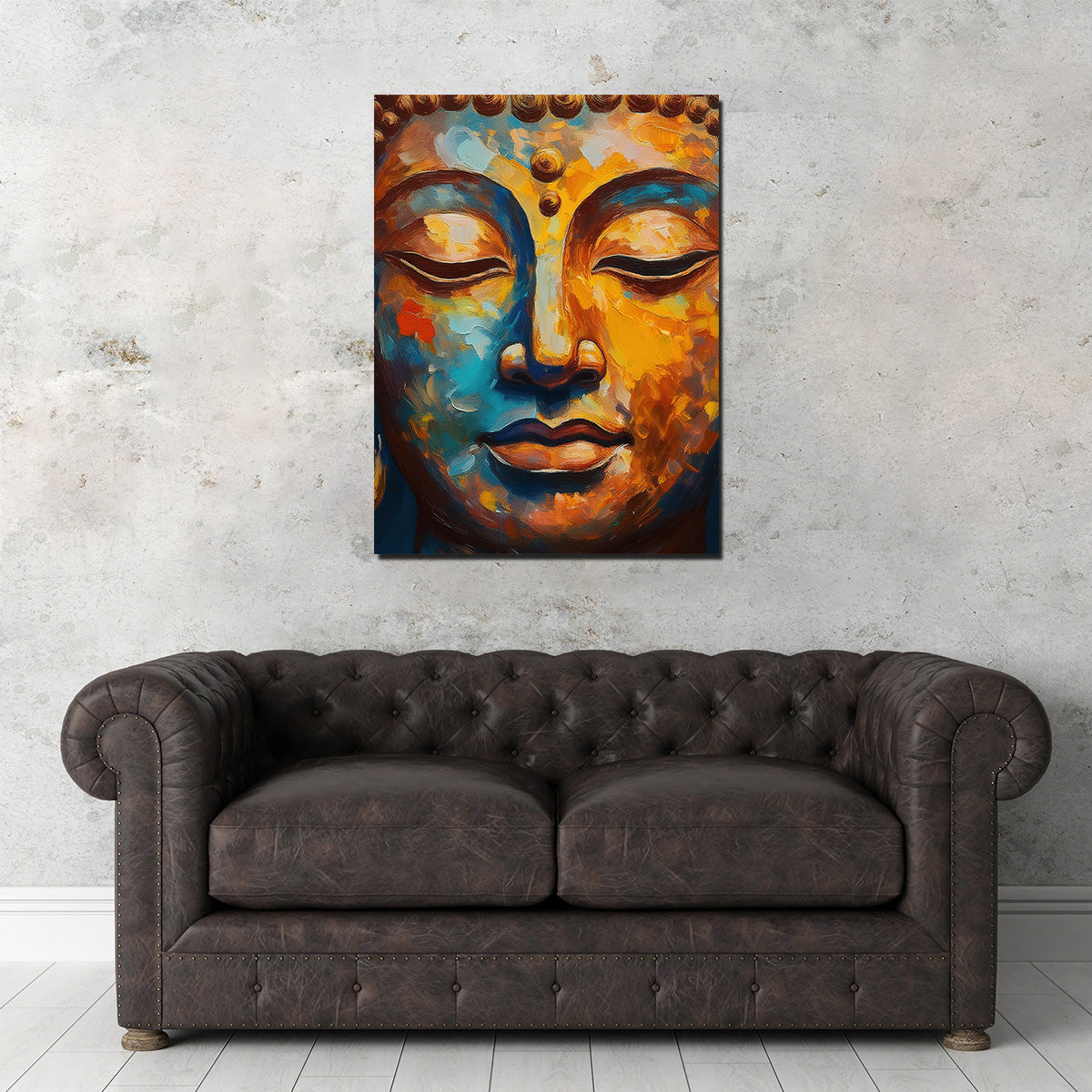 Buddha Face Painting Wall Art