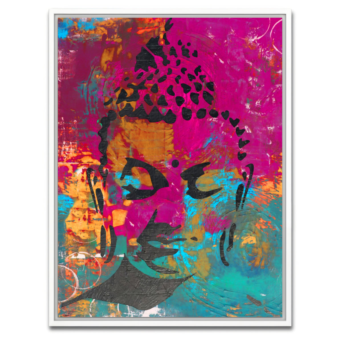 AUTO-MOCKUP WHITE | Buddha Color | 1 Piece | White Framed Canvas | group=3x4