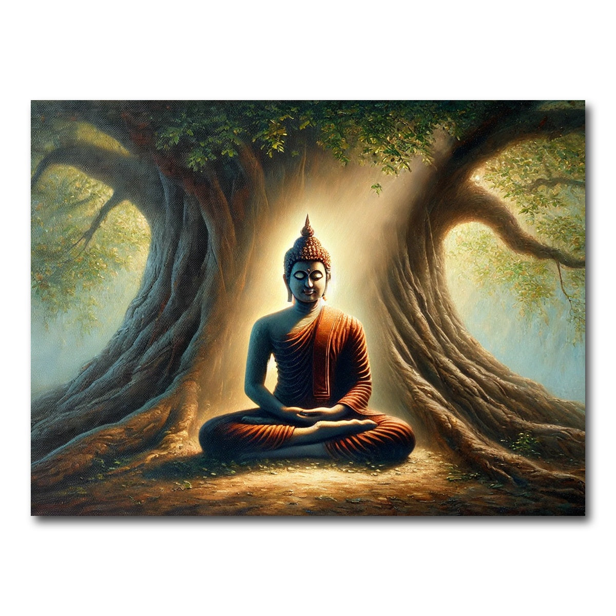 AUTO-MOCKUP WHITE | Buddha Meditating | 1 Piece | Gallery Wrap Canvas | group=4x3