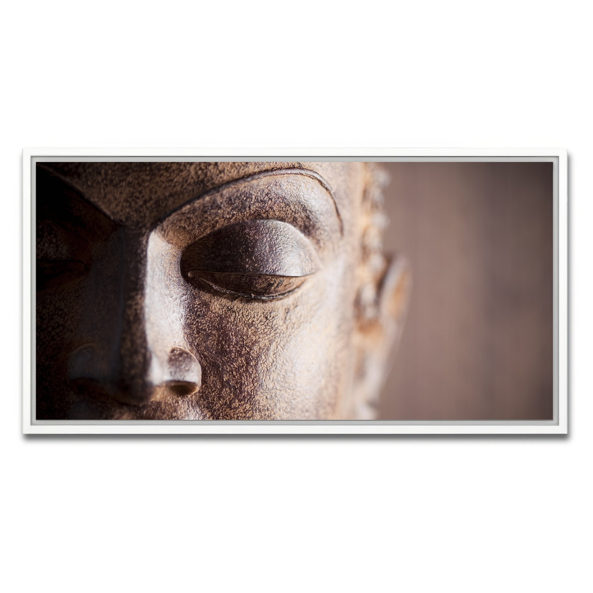 AUTO-MOCKUP WHITE | Buddha's Head | 1 Piece | White Framed Canvas | group=2x1