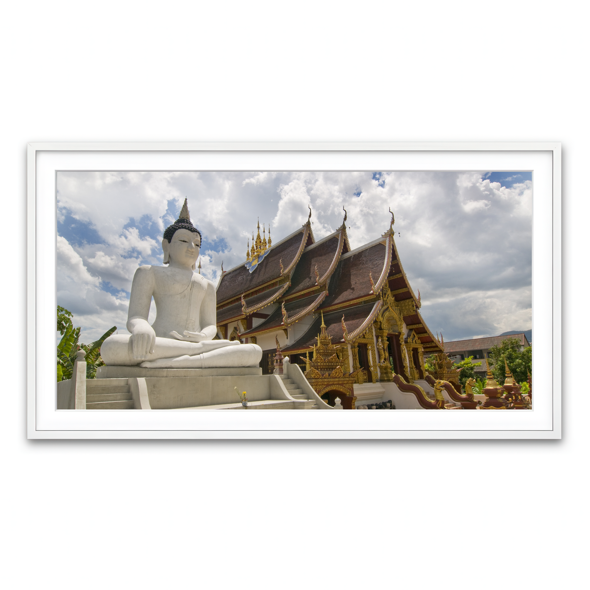 Framed Print 2x1 White