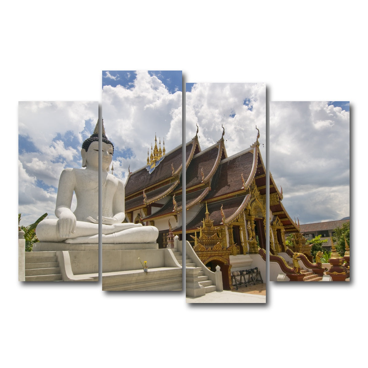 AUTO-MOCKUP WHITE | Buddhist Temple in Chiang Mai | 4 Piece | Gallery Wrap Canvas | group=4_normal