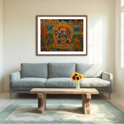 AUTO-MOCKUP ROOM | Buddhist Fresco Wall Art