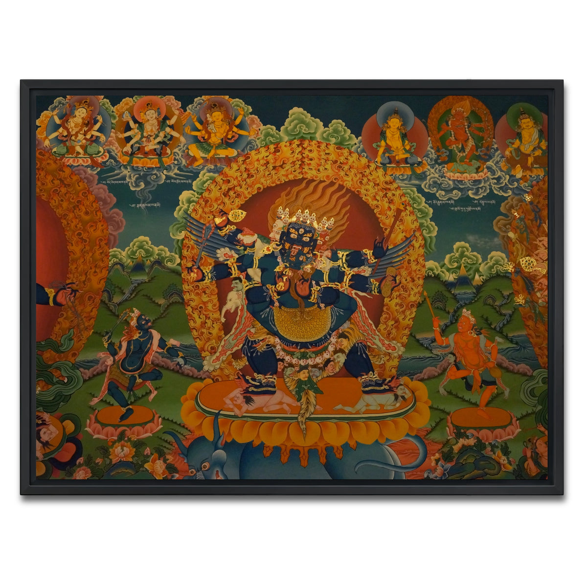 AUTO-MOCKUP WHITE | Buddhist fresco | 1 Piece | Black Framed Canvas | group=4x3