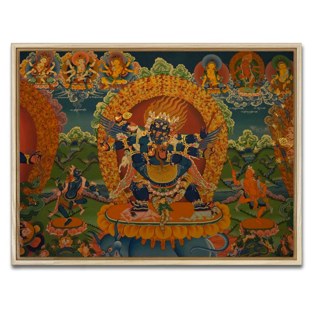 AUTO-MOCKUP WHITE | Buddhist fresco | 1 Piece | Natural Framed Canvas | group=4x3