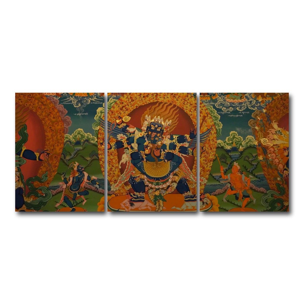 AUTO-MOCKUP WHITE | Buddhist fresco | 3 Piece | Gallery Wrap Canvas | group=18x24
