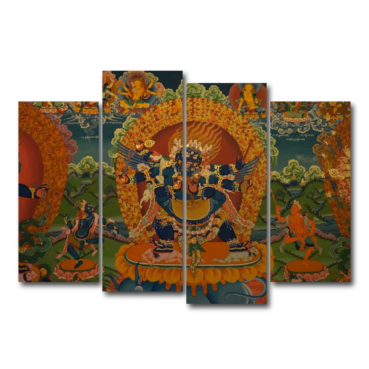 AUTO-MOCKUP WHITE | Buddhist fresco | 4 Piece | Gallery Wrap Canvas | group=4_normal
