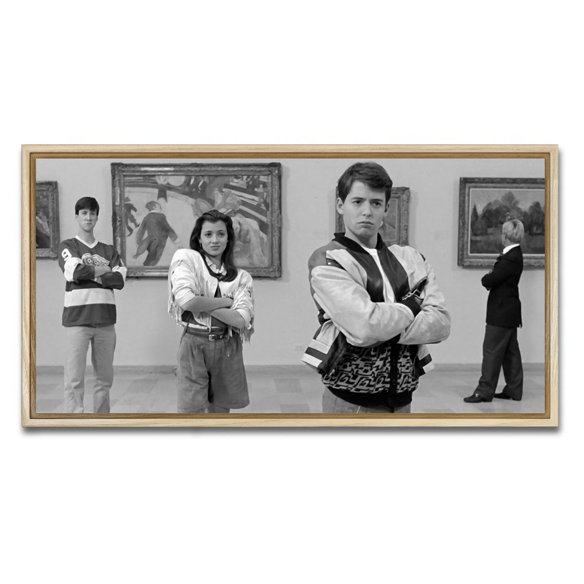 AUTO-MOCKUP WHITE | Bueller Grayscale | 1 Piece | Natural Framed Canvas | group=2x1