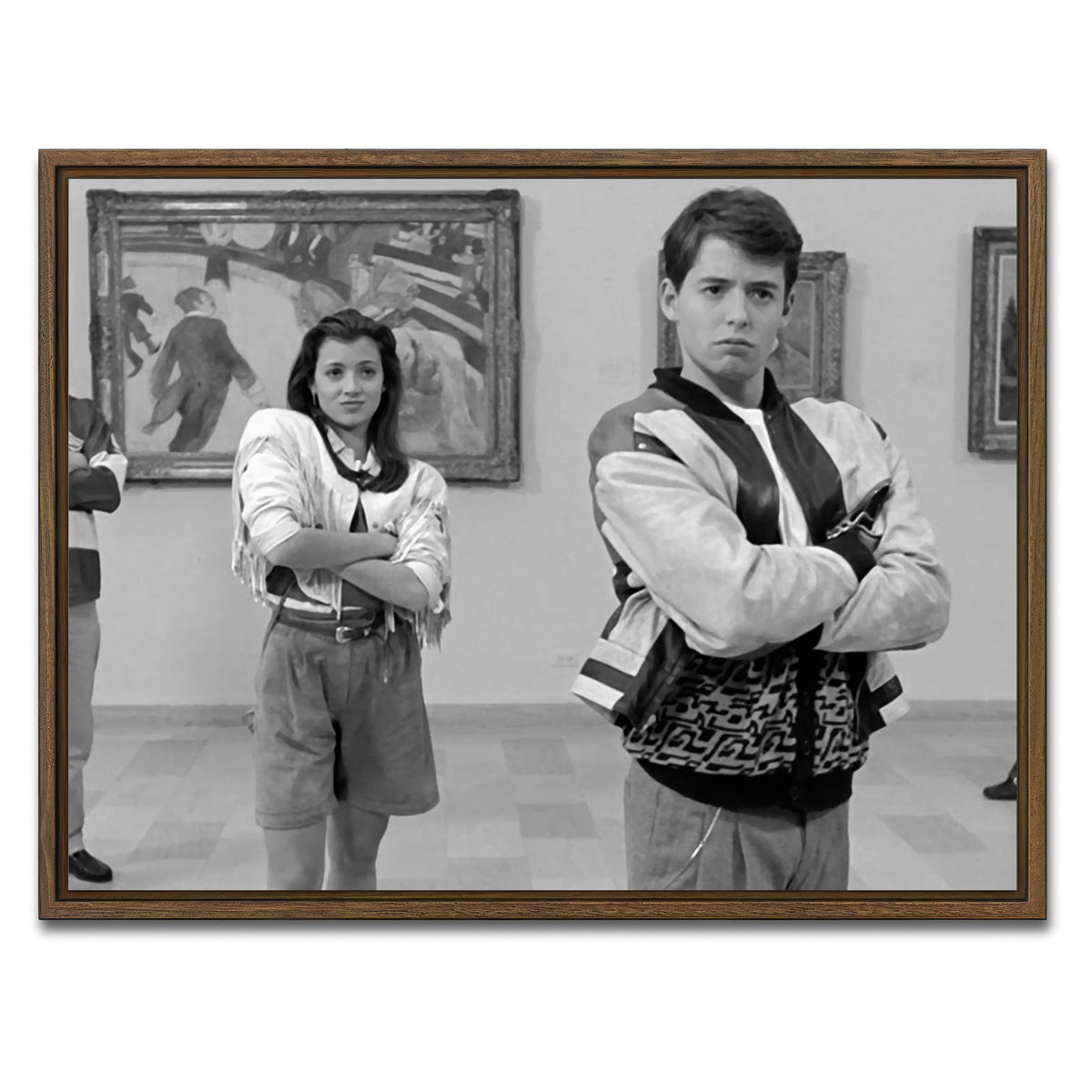 AUTO-MOCKUP WHITE | Bueller Grayscale | 1 Piece | Walnut Framed Canvas | group=4x3