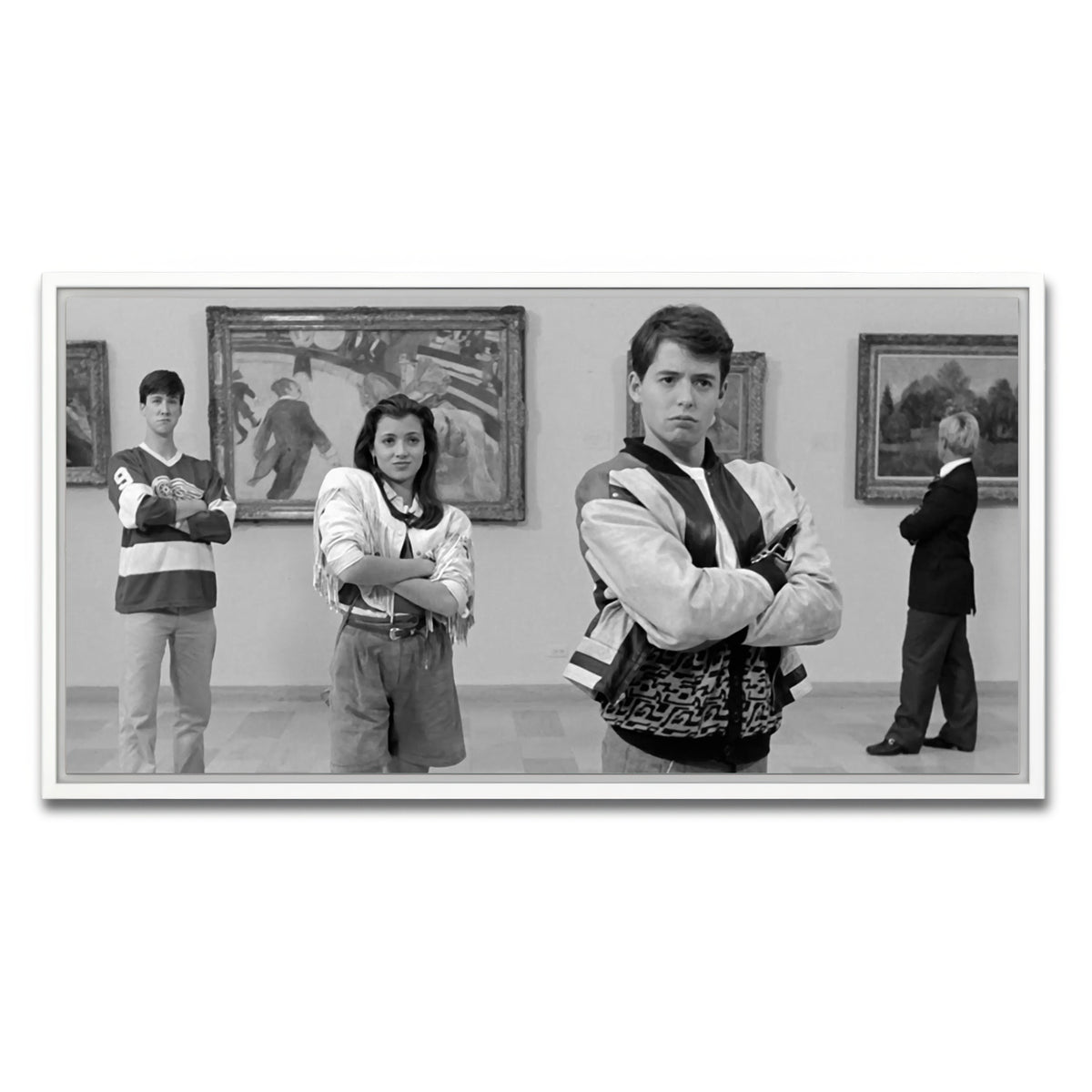 AUTO-MOCKUP WHITE | Bueller Grayscale | 1 Piece | White Framed Canvas | group=2x1