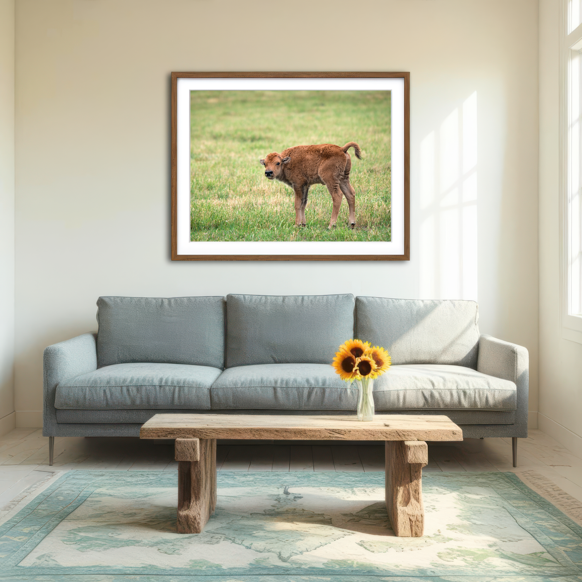 AUTO-MOCKUP ROOM | Buffalo Calf Wall Art