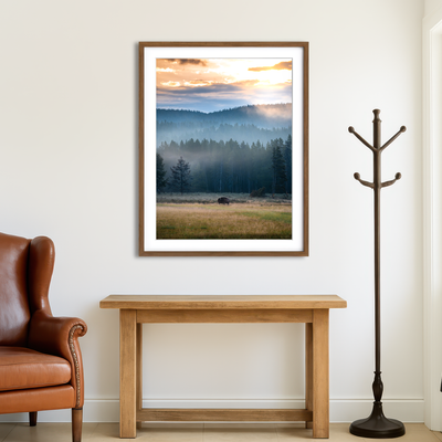 AUTO-MOCKUP ROOM | Buffalo Sunrise Wall Art