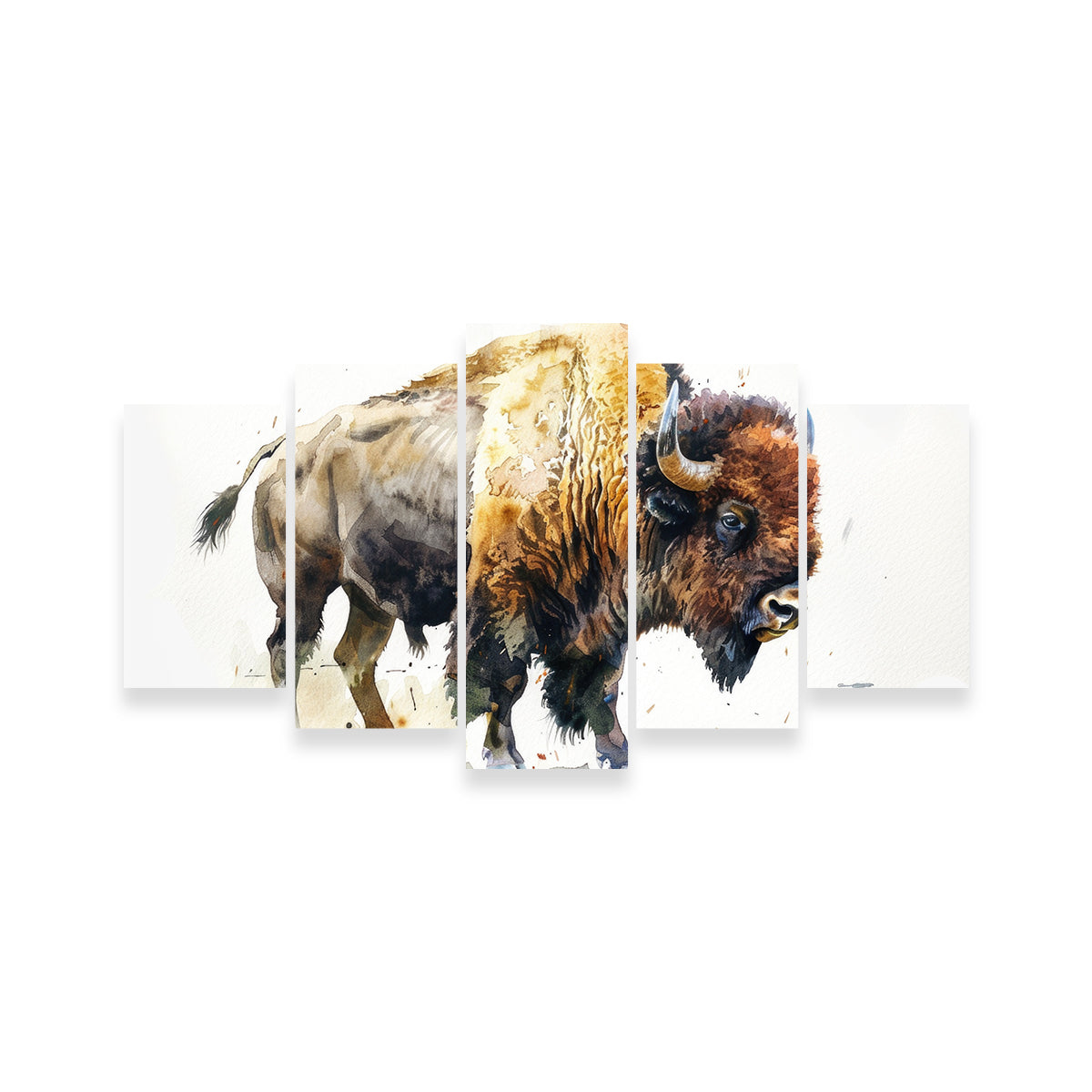 Buffalo on White Wall Art