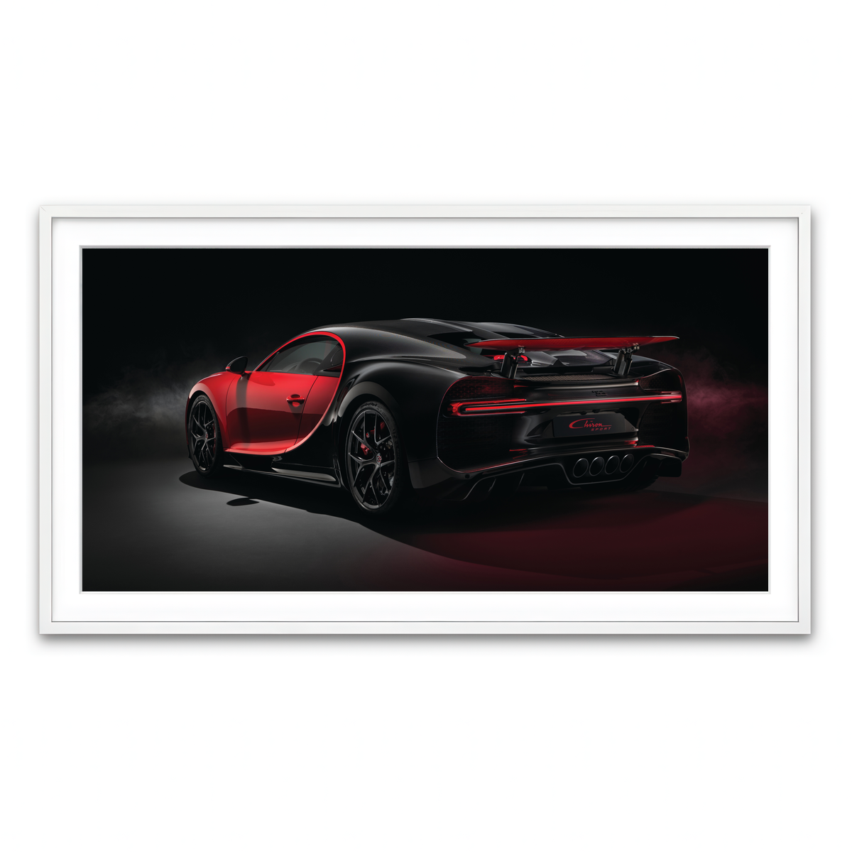 Framed Print 2x1 White