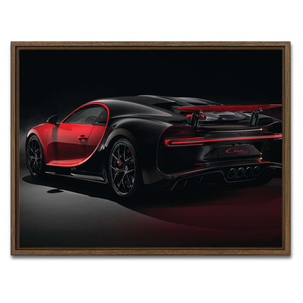 AUTO-MOCKUP WHITE | Bugatti V2 | 1 Piece | Walnut Framed Canvas | group=4x3