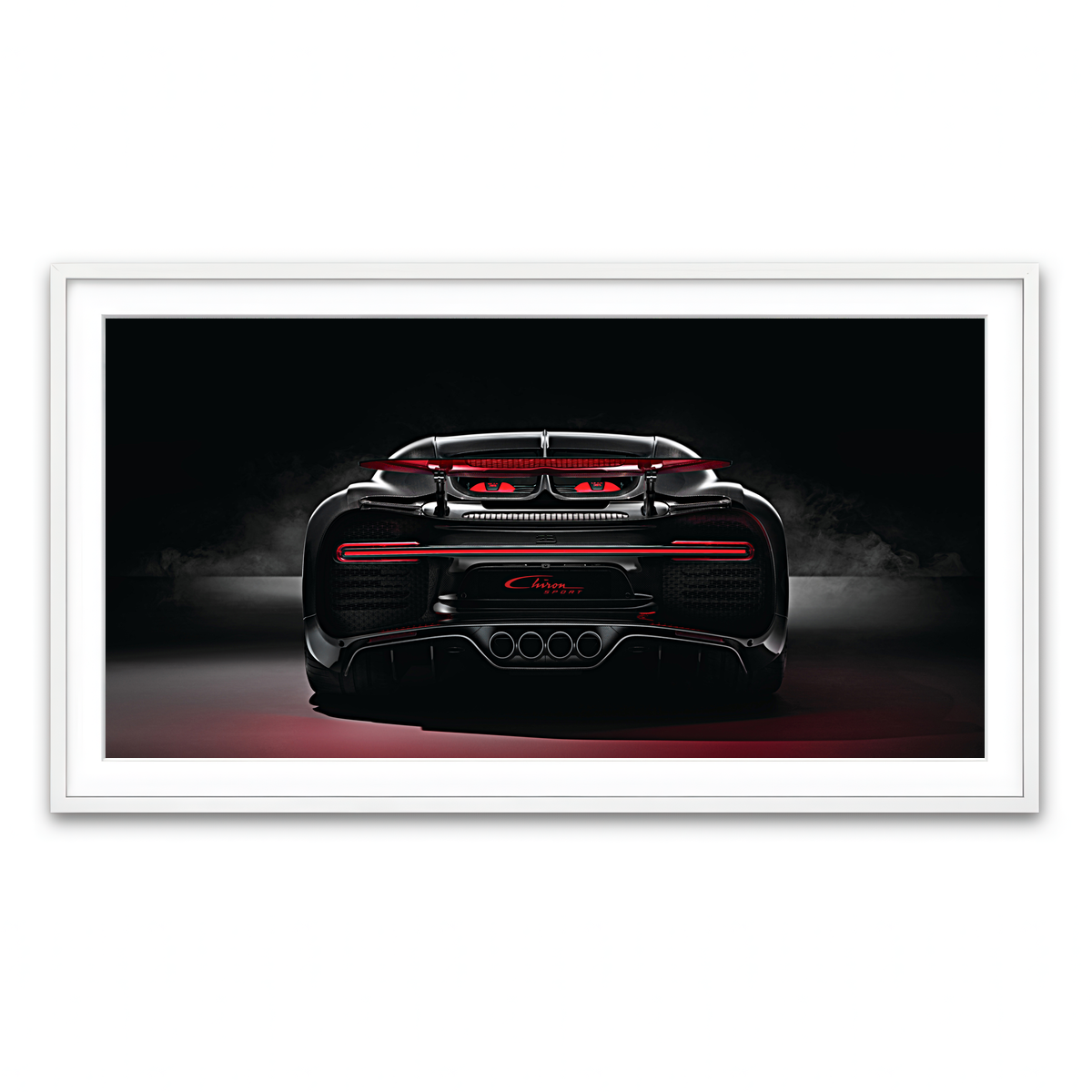 Framed Print 2x1 White