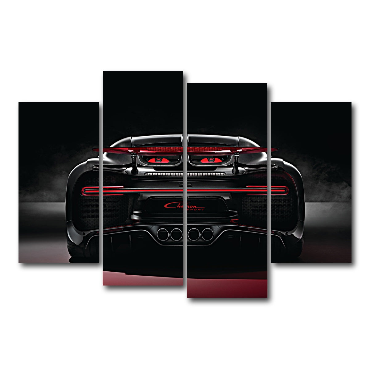 AUTO-MOCKUP WHITE | Bugatti V3 | 4 Piece | Gallery Wrap Canvas | group=4_short