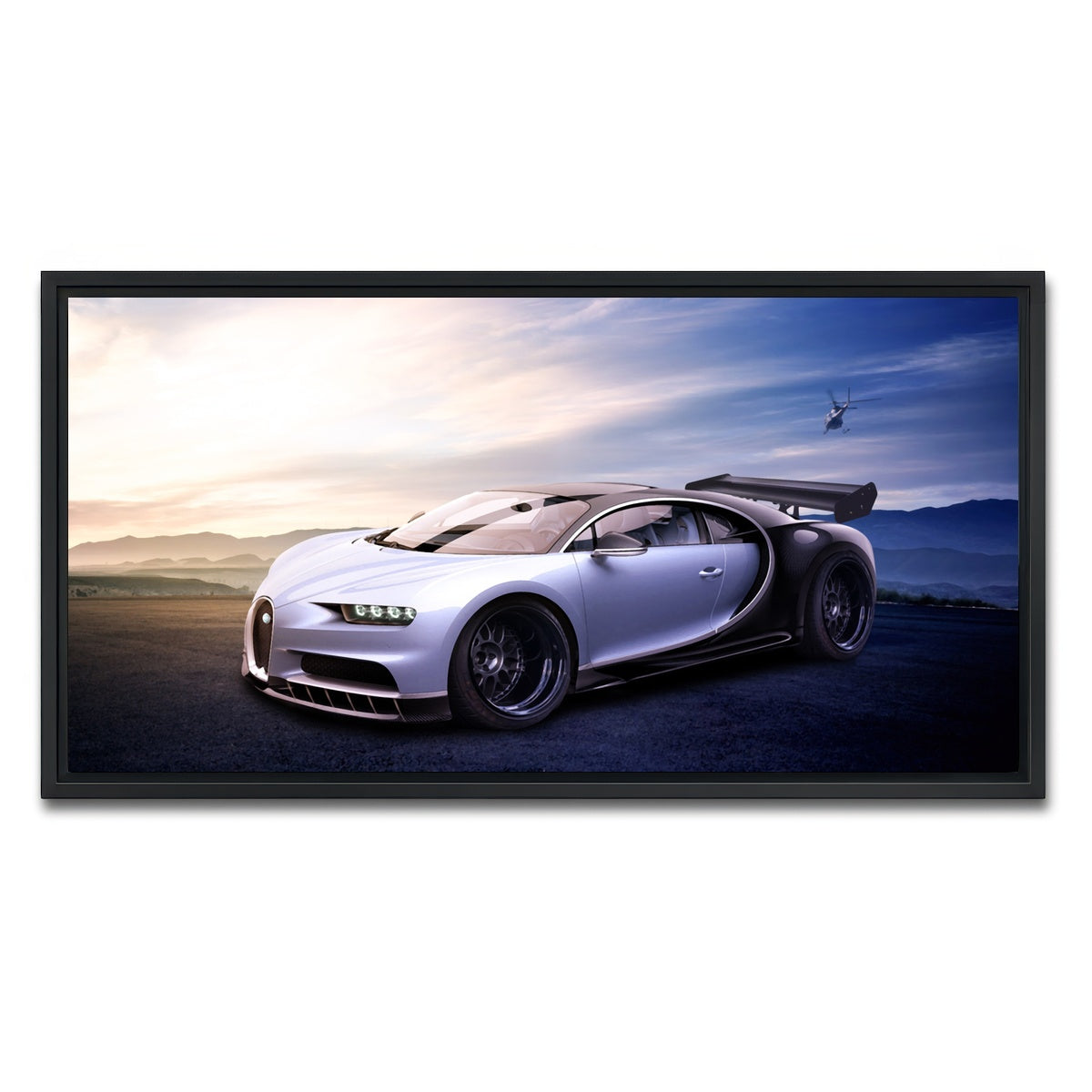 AUTO-MOCKUP WHITE | Bugatti V4 | 1 Piece | Black Framed Canvas | group=2x1