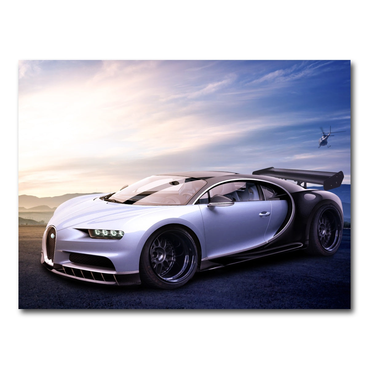 AUTO-MOCKUP WHITE | Bugatti V4 | 1 Piece | Gallery Wrap Canvas | group=4x3